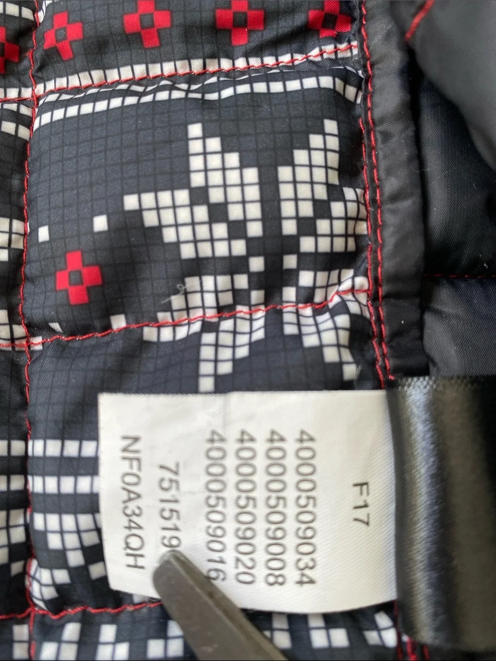 The North Face Kids Thermaball Red Quilted Puffer Jacket Size 14 & 16